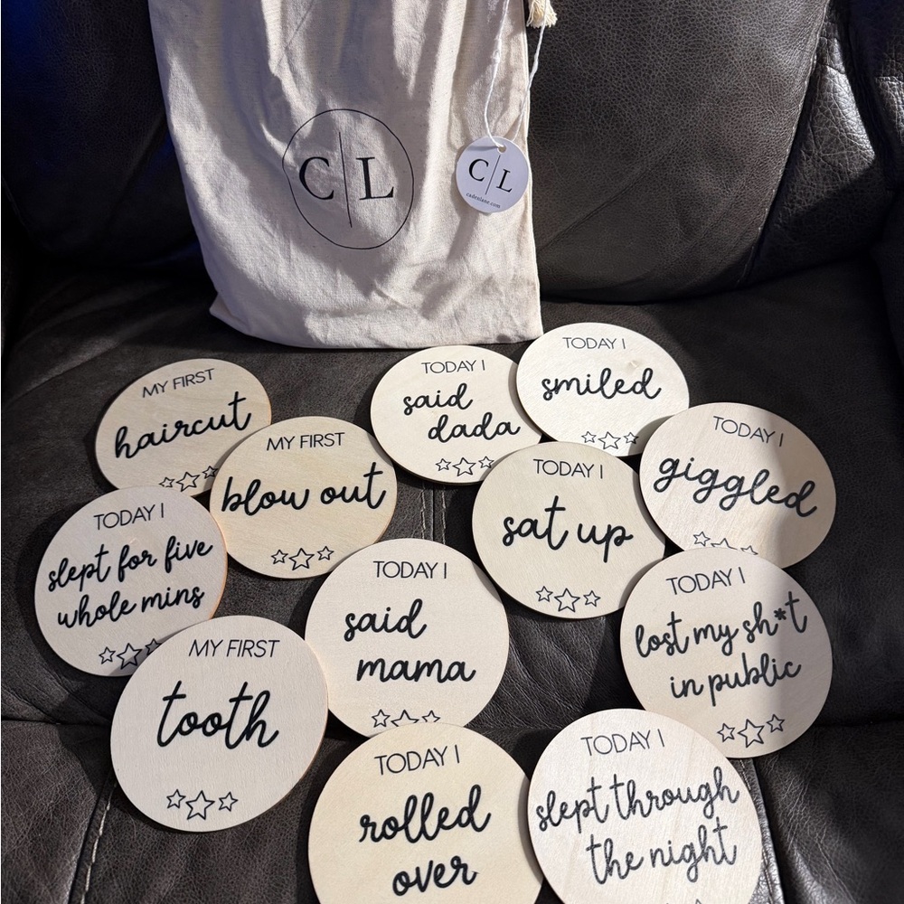 Caden Lane Wooden Milestone Markers